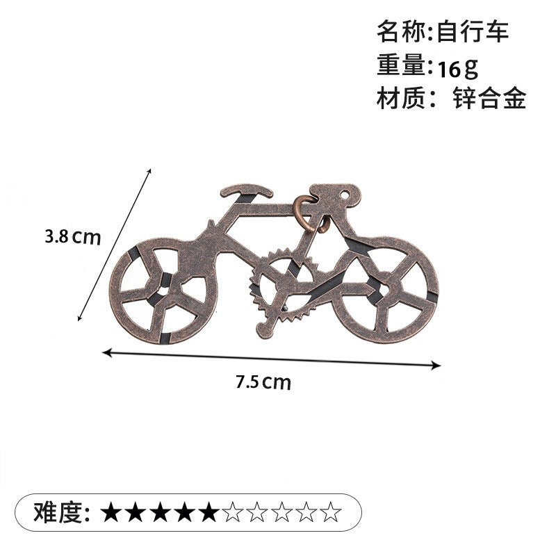 Puzzle Zinc Alloy Unlock Intelligence Release Luban Lock Educational Toys Children Nine Chain Kongming Lock Horseshoe Lock - Image 1